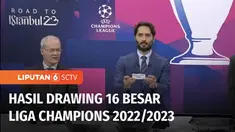 Fase grup Liga Champions musim 2022-2023 telah berakhir. Sebanyak 16 tim yaitu juara dan runner up grup berhak untuk bermain di fase gugur.