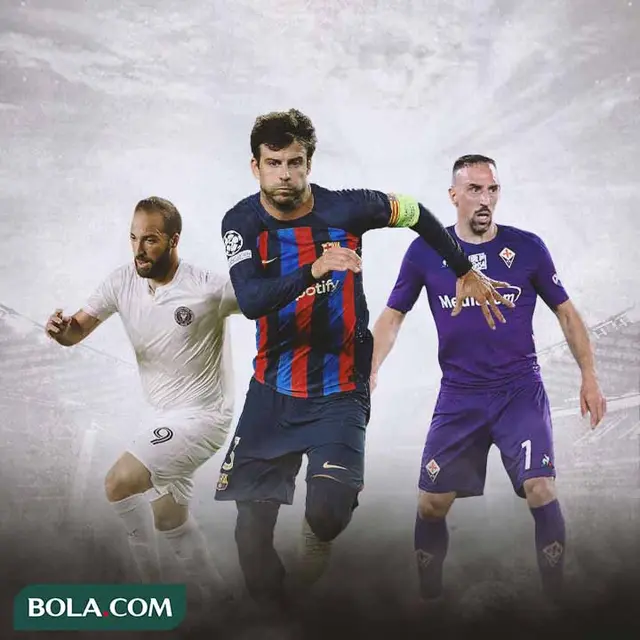 Ilustrasi - Gonzalo Higuain, Gerard Pique, Franck Ribery