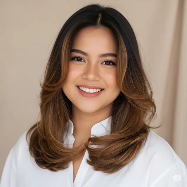Model Rambut Segi Panjang untuk Wajah Bulat. Foto: Gemini