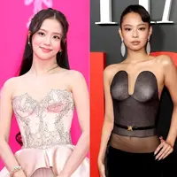 Jennie Kim dan Kim Jisoo tampil di dua acara bergengsi berbeda, menghadirkan gaya yang kontras namun sama-sama memikat. [@blackpink_network/celebmomentshq].