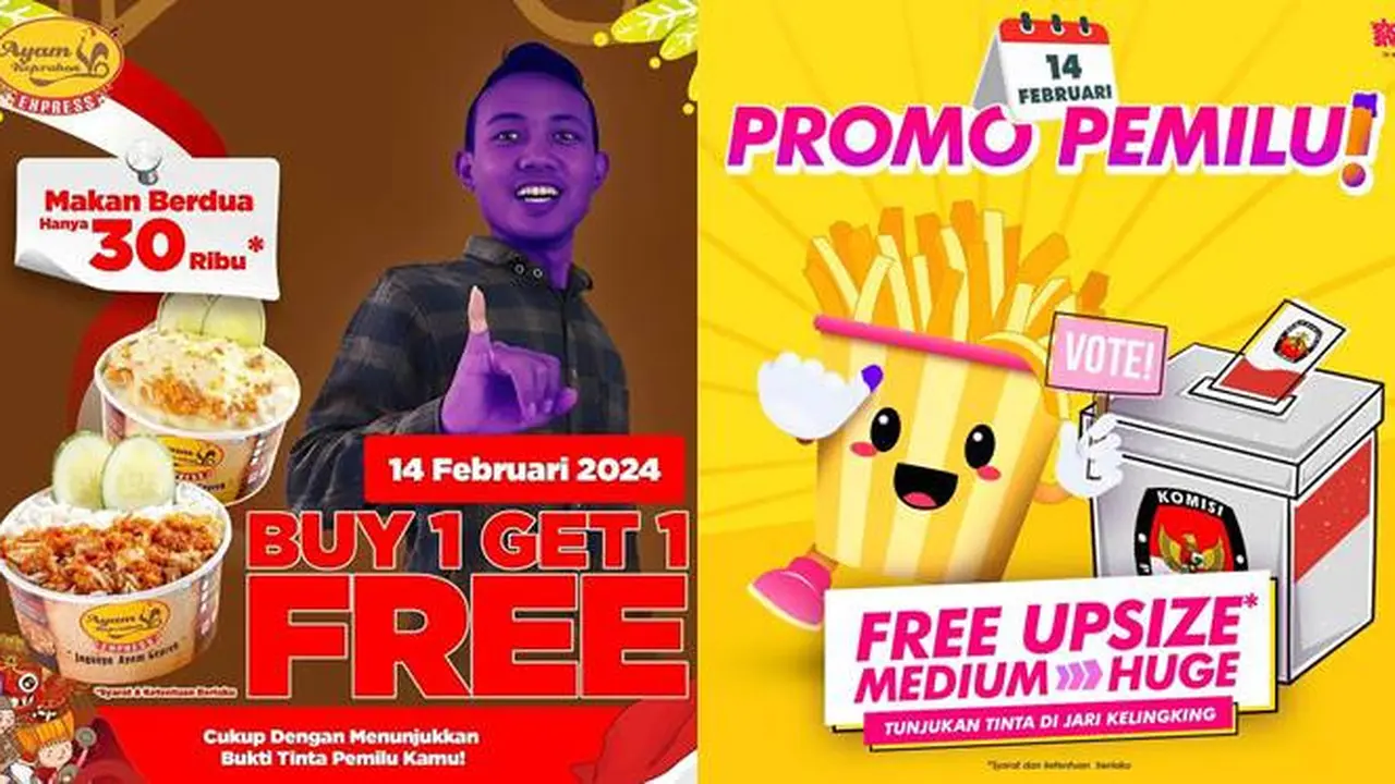 20 Promo Pemilu 2024, Jangan Golput Biar Dapat Banyak Diskon