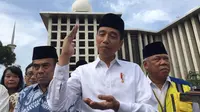 Presiden Jokowi menyetujui adanya rencana pembangunan terowongan bawah tanah untuk menghubungkan antara Masjid Istiqlal dan Gereja Katedral. (Merdeka/Intan)