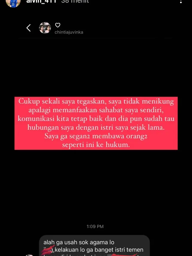 Unggahan Alvin Faiz. (Foto: Instagram @alvinfaiz)