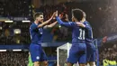 Gelandang Chelsea, Willian, merayakan gol yang dicetaknya ke gawang Liverpool pada laga Piala FA di Stadion Stamford Bridge, Selasa (3/3/2020). Chelsea menang 2-0 atas Liverpool.(AP/Ian Walton)