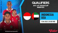 Link Live Streaming Timnas Indonesia vs UEA Piala Kualifikasi AFC U-17 2023 di Vidio