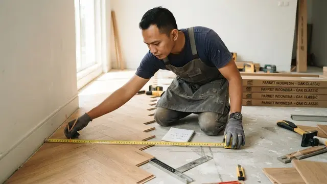 Cara Menentukan Ukuran Parket (AI Generated)