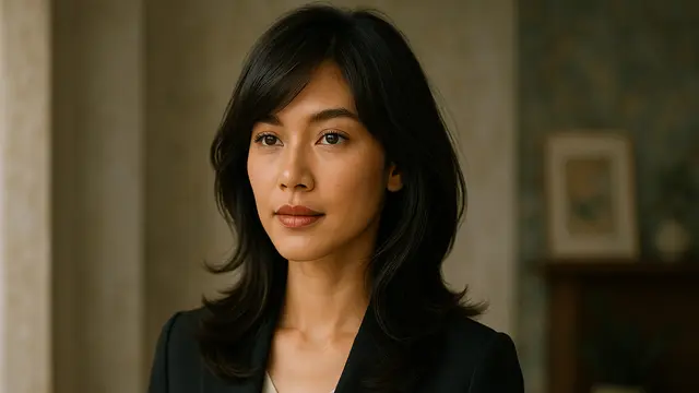 Model Rambut untuk Wajah dengan Dagu Runcing