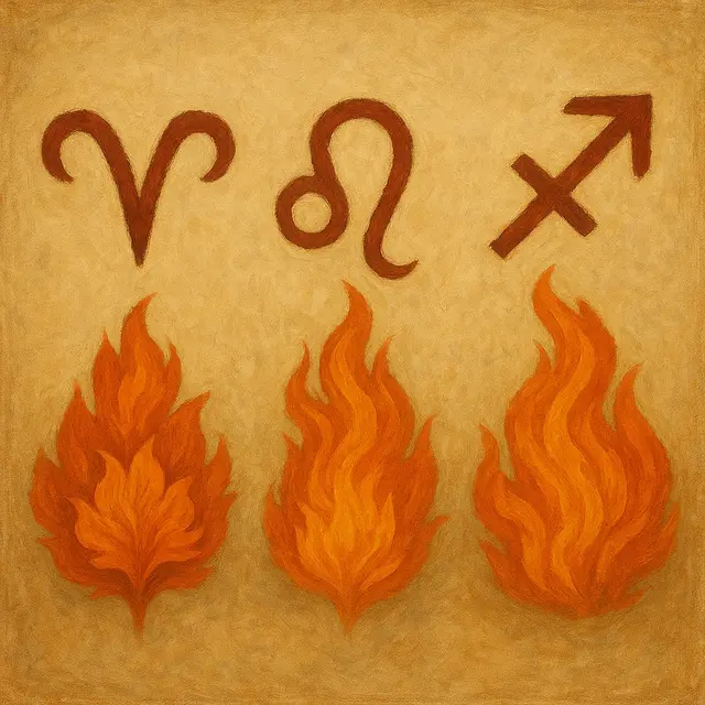 Fire Signs: Aries, Leo, Sagittarius