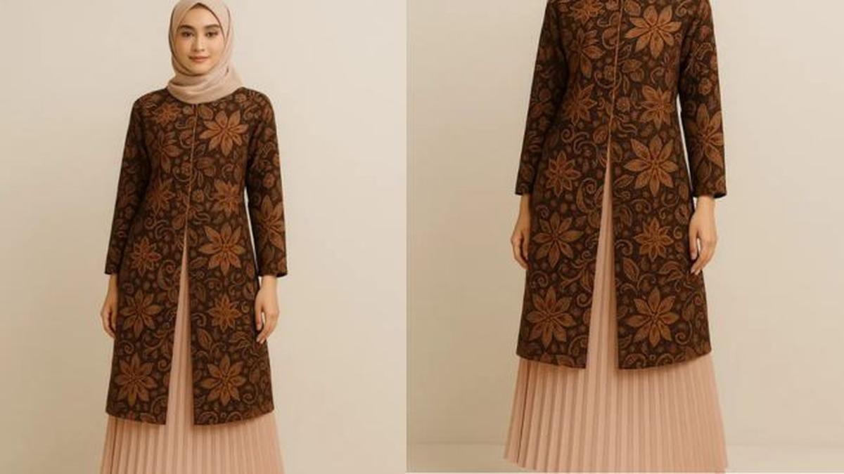 Cara Memadukan Tunik Batik Belah Panjang dengan Hijab Kekinian, Inspirasi Tren Masa Kini