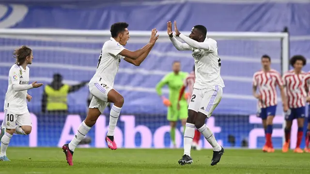 Foto: Momen Alvaro Rodriguez Selamatkan Los Blancos dari Kekalahan pada Derbi Madrid, Cetak Gol Cantik Melalui Sundulan