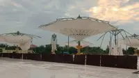 Payung Elektrik Rp42 Miliar di Masjid An-Nur Pekanbaru Rusak Diterpa Hujan