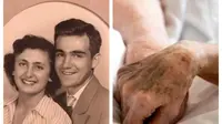 Pasangan suami istri yang telah menikah selama 69 tahun, habiskan momen terakhir bersama di ranjang rumah sakit, sambil berpegangan tangan. Sumber: brightside