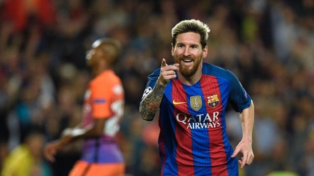 Messi Hattrick Barcelona Libas Manchester City Dunia Bola Com