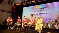 Konferensi Pers CIMB Niaga The Color Run 2019 di XXI Lounge, Plaza Senayan, Jakarta, Rabu (7/8/2019). (Bola.net/Fitri Apriani)
