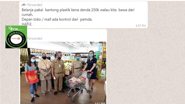 Penelusuran Bawa Kantong Plastik dari Rumah untuk Belanja Kena Denda Rp 250 Ribu