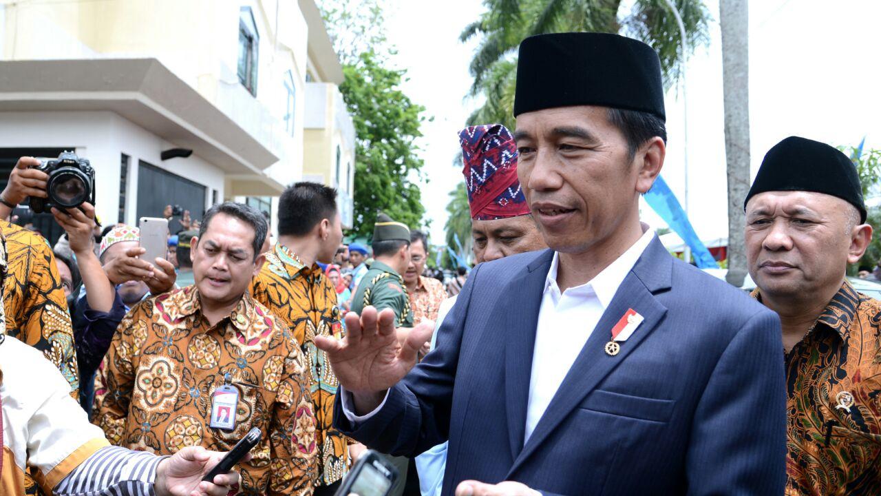 Jokowi meresmikan pembukaan Festival Anak Saleh Indonesia (FASI) ke-10 tingkat nasional di Banjarmasin, Kalimantan Selatan, Jumat (15/9/2017). (Dok. Setpres)