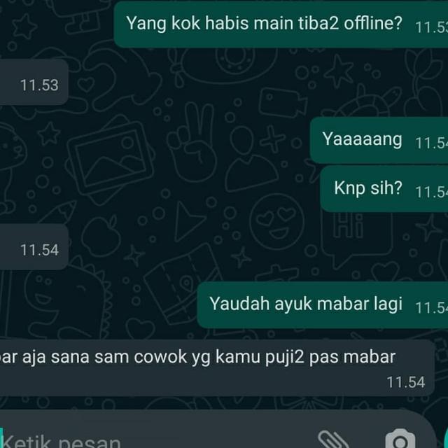 7 Chat Ribut Sama Pacar Karena Game Ini Bikin Nyesek, Ada yang Putus