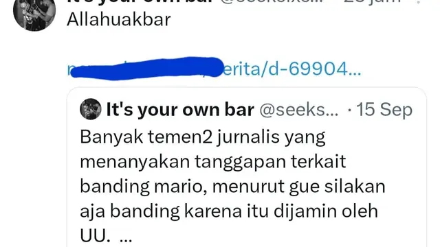 Unggahan ayah David Ozora. (Foto: Dok. Twitter @MellisA_An)