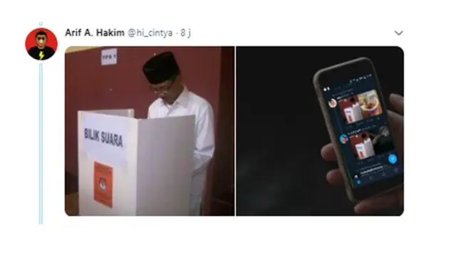 Cuitan kocak (Sumber: Twitter/@hi_cintya)