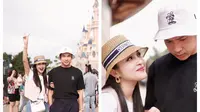 Jarang pamer kemesraan, Sandra Dewi dan Harvey Moeis liburan romantis di Disneyland tanpa anak. Sumber: IG @sandradewi88