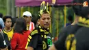 Suporter Laga Pertandingan Piala AFF Suzuki 2012 antara Malaysia vs Indonesia di Stadion Bukit Jalil, Kuala Lumpur, Malaysia, pada 1 November 2012.