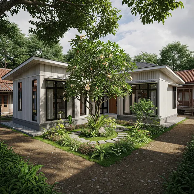 9 Rumah Kecil Scandinavian di Desa dengan Kebun Belakang Mini, Harmoni Minimalis