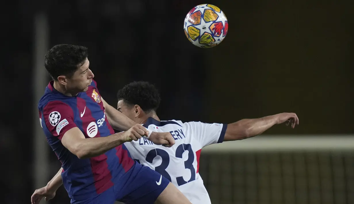 PSG mempermalukan tuan rumah Barcelona dengan skor 4-1. (AP Photo/Emilio Morenatti)