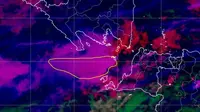 Foto:  Citra Satelit Cuaca Himawari tertanggal 27 Desember 2018 pukul 12.00 WIB.