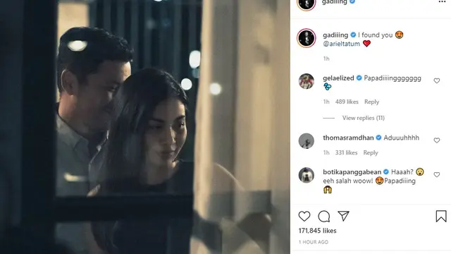 Gading Marten dan Ariel Tatum (https://www.instagram.com/p/CRgH6-iHH4N/)