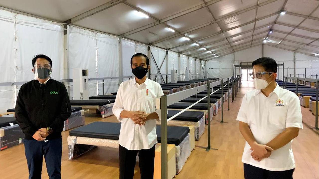 Presiden Jokowi meninjau kesiapan Rumah Oksigen Gotong Royong di Pulo Gadung, Jakarta Timur