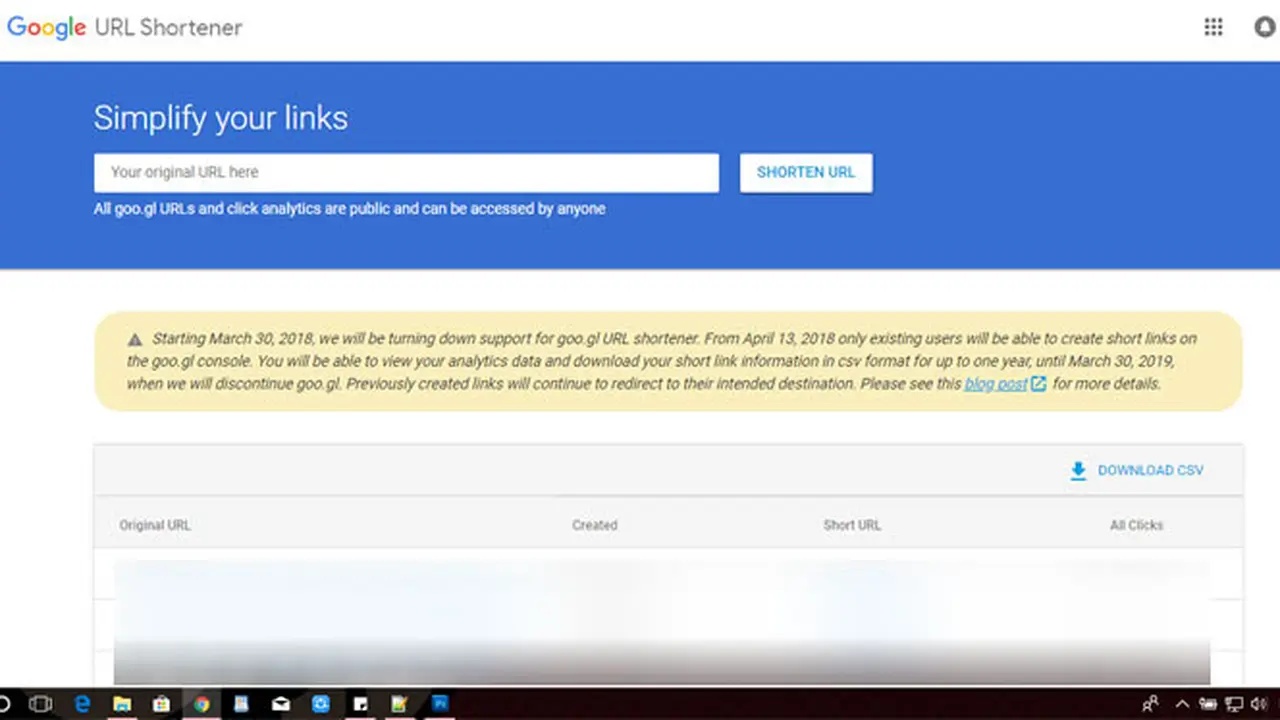 Google URL Shortner