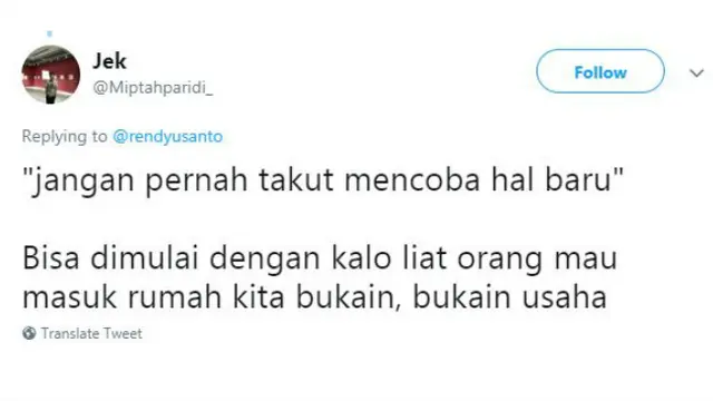 Alih-alih mencoba hal baru biasa aja, warganet menawarkan pilihan-pilihan yang anti-mainstream.