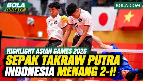 Highlight Sepak Takraw Putra Asian Games 2026: Indonesia Menang 2-1 atas Jepang