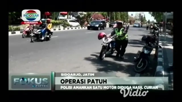 Operasi patuh 2019 yang di lakukan oleh Satlantas polres Sidoarjo berhasil mengamankan 1 unit motor yang di duga hasil curian.