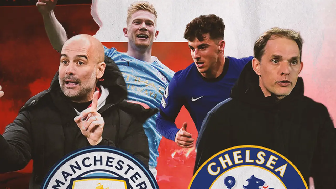 Pep Guardiola dan Kevin De Bruyne vs Thomas Turchel dan Mason Mount