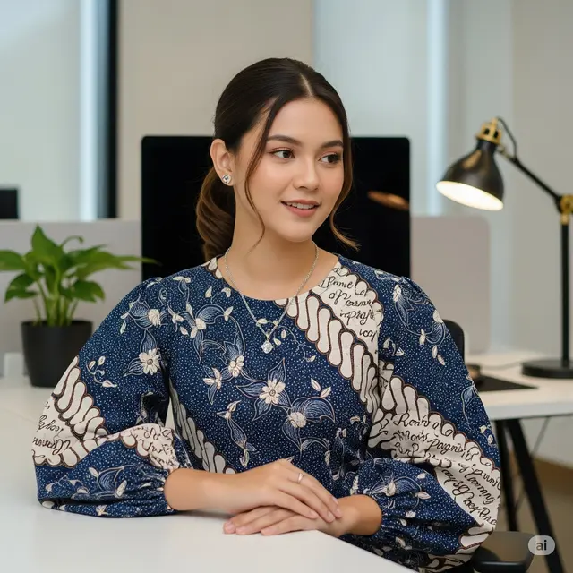 Blouse Batik Tulis Motif Parang