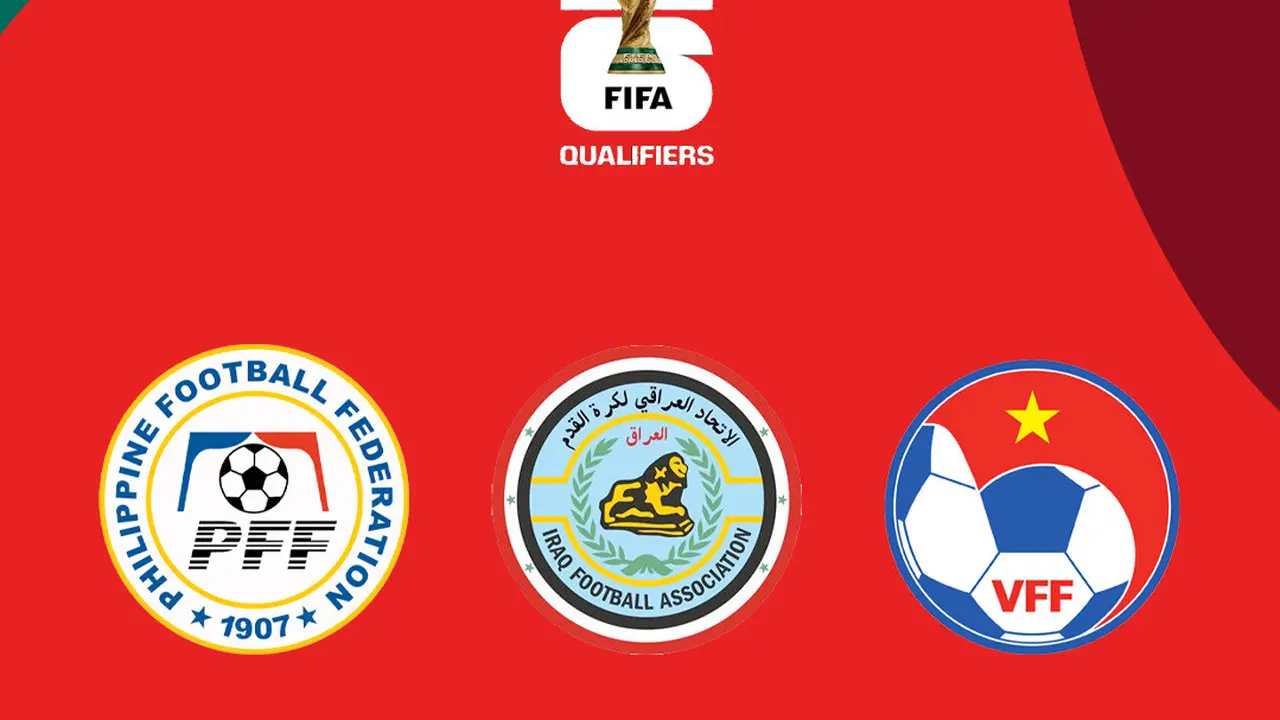 Kualifikasi Piala Dunia 2026 - Logo Federasi Filipina, Irak, Vietnam