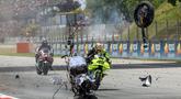 Balapan penuh drama tersaji pada MotoGP Catalunya yang berlangsung di Sirkuit Catalunia, Montmelo, Spanyol pada Minggu (17/05/2026) waktu setempat. (AFP/Daniel Ballarin)