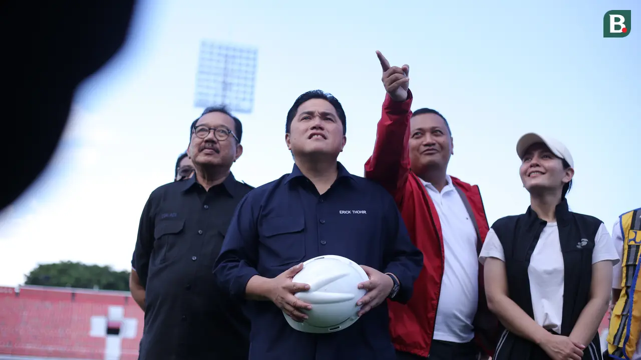 FOTO Erick Thohir Kunjungi Stadion I Wayan Dipta