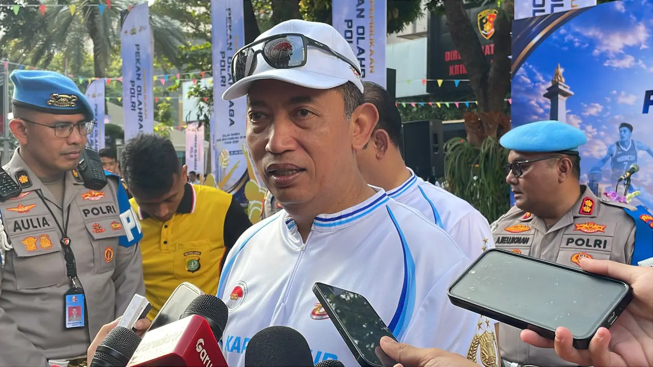 Kapolri Jenderal Listyo Sigit Prabowo menghadiri pembukaan Pekan Olahraga Polri di Polda Metro Jaya, Minggu (28/6/2026) (Liputan6.com/Ady Anugrahadi)