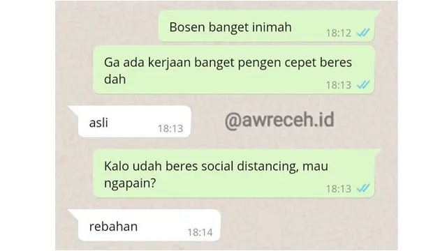6 Chat Netizen di Tengah Social Distancing, Malah Ada yang Ngegombal