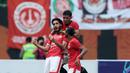 Pemain Persija Jakarta, William Pachecho saat merayakan gol ke gawang Perseru Serui pada lanjutan Liga 1 2017 di Stadion Patriot Bekasi, Selasa (19/9/2017). Persija menang 1-0. (Bola.com/Nicklas Hanoatubun)