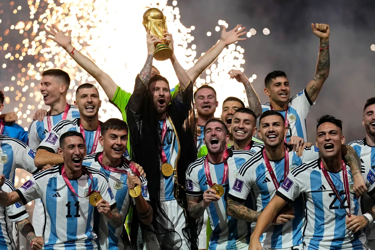 Selebrasi Pemain Argentina Usai Juara Piala Dunia 2022