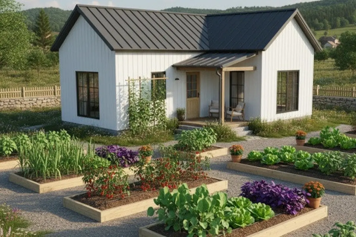 Ilustrasi Kebun Sayur Depan Rumah (Sumber: Gemini AI)