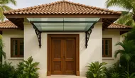 Rumah Tropis Modern dengan Kanopi Kaca (Foto: ChatGPT)