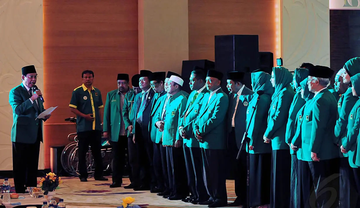 Partai Persatuan Pembangunan (PPP) kubu Djan Faridz menggelar Musyawarah Kerja Nasional (Mukernas) I di Jakarta, Rabu (10/12/2014). (Liputan6.com/Johan Tallo)