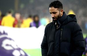 Bertandang ke markas Wolverhampton Wanderers pada laga lanjutan Liga Premier Inggris2024/2025, Manchester United takluk 0-2. (HENRY NICHOLLS/AFP)