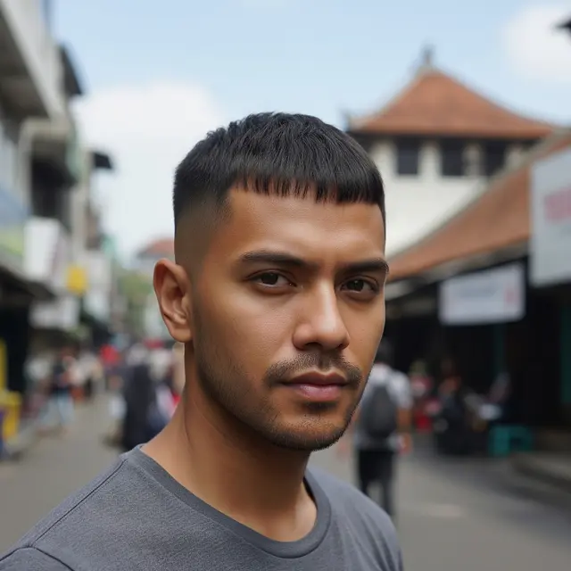 Model Rambut Pria Pendek Crew Cut (Gemini AI)