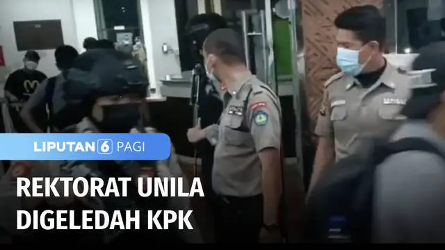 Penggeledahan di Gedung Rektorat Universitas Lampung oleh KPK berlangsung hingga Senin (22/08) malam. Penggeledahan berlangsung sekitar 12 jam dan tim penyidik menyita lima koper berkas dokumen, diduga terkait penerimaan Maba Unila 2022.