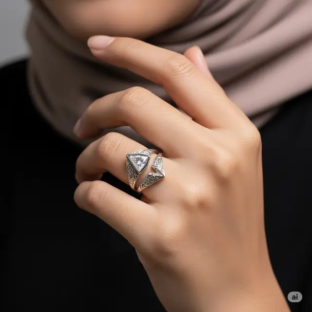 Model Cincin Batu Wanita Elegan. Foto: Gemini